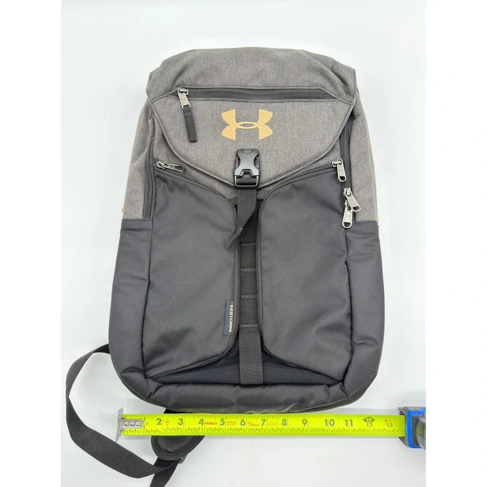 Under Armour Compel Storm Sling Backpack Gray Black Crossbody Laptop Sport Bag